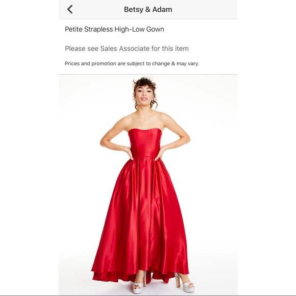 RED HIGH LOW GOWN - Picture 1 of 4